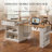 82.6" MDF Kitchen Table with Double-Side Storage, 2 Drawers 2 Side Open Shelves White-129948091