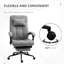 Fauteuil de bureau pivotant à dossier haut avec repose-pieds rembourré à hauteur réglable