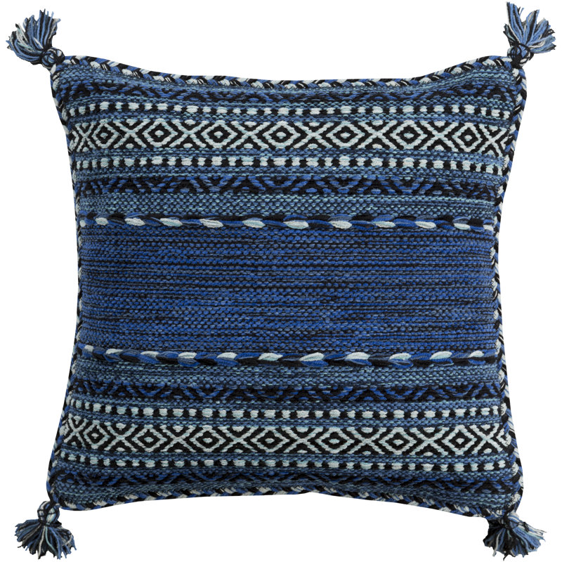 Housse et insert de coussin décoratif Doralynne, Cobalt, 18 po x 18 po, Housse de coussin seulement - sans coussin