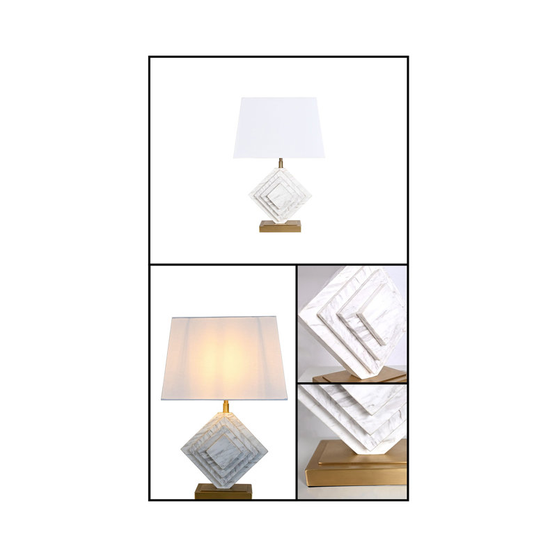 Nero 22'' White/Gold Table Lamp