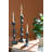  Distressed Metal Candle Holders – 23" Tall Patina Towers, Set of 3