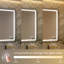 Miroir de salle de bain à DEL avec antibuée, façade à intensité variable, rétroéclairage, cadre en aluminium antirouille, verre HD-1079837207