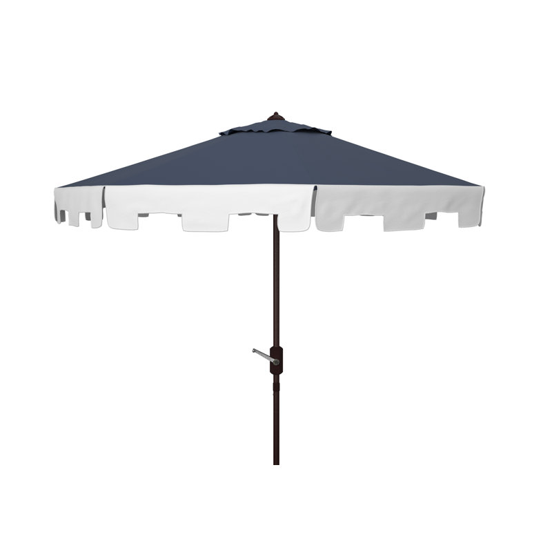 Parasol de marché inclinable 108 po Daisy, Bleu marine / beige