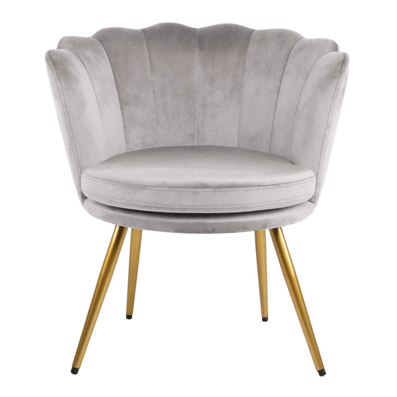Octavius Velvet Barrel Chair, Grey