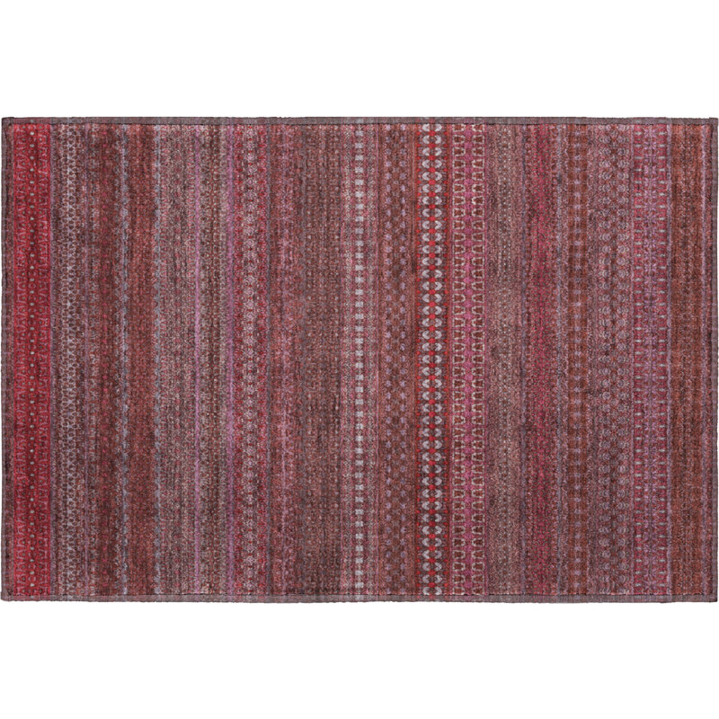 Premium Machine Washable Cerrito AMF527 Merlot, Rectangle 1'8" x 2'6"