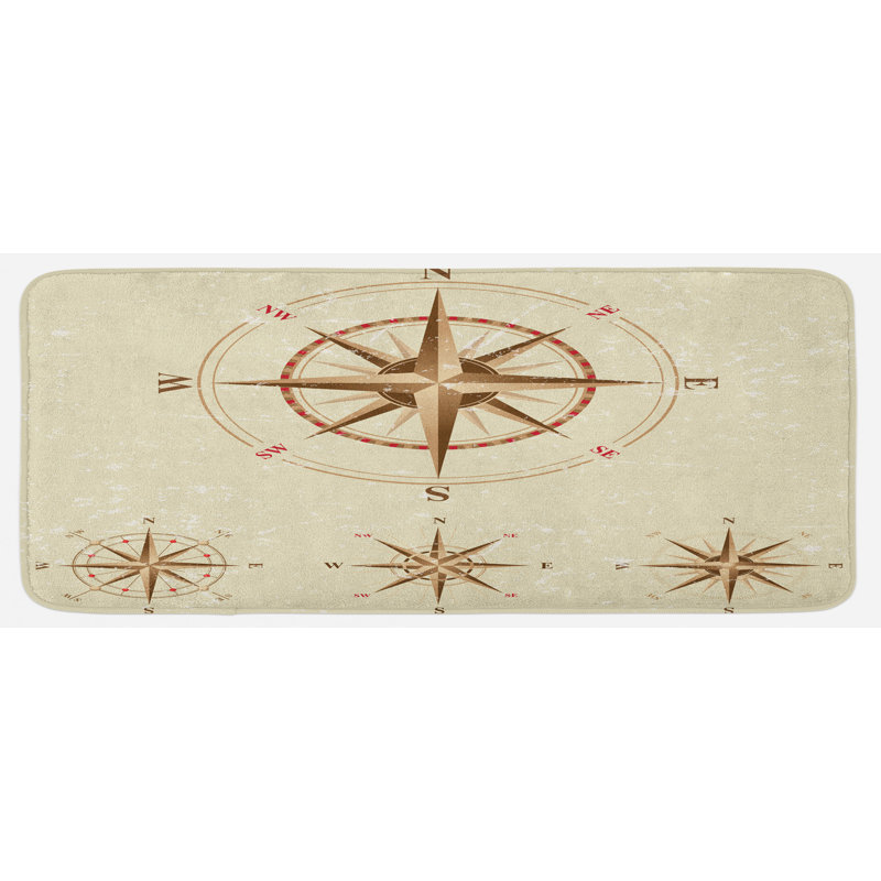 Coastal Polyester Kitchen Mat