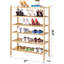 Range-chaussures empilable en bambou 18 paires