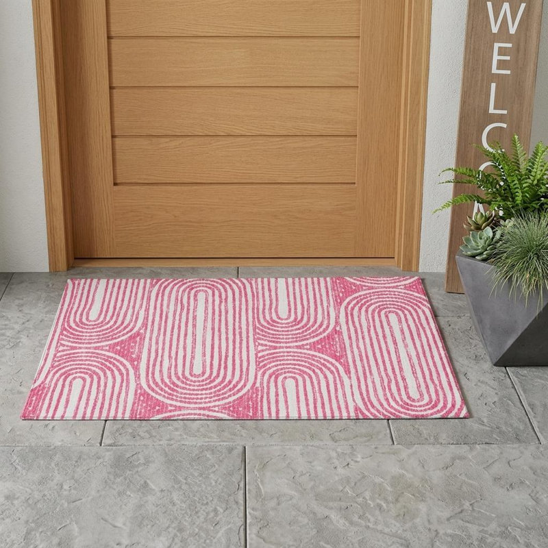 Tapis extérieur lavable antidérapant 3 pi x 5 pi Blush