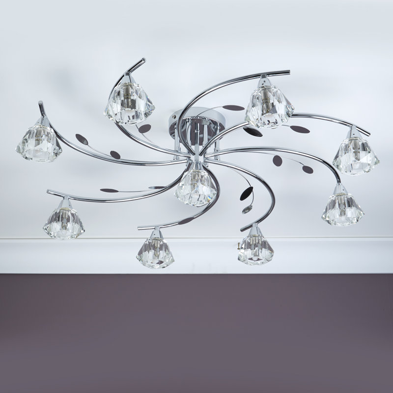 Alan Semi Flush Mount, Chrome