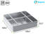 Pre-Rinse Basket with Stainless Steel Slides | Stainless Steel Scrap Basket For Commercial Sinks | 20 in. x 20 in. x 3-1/2 in.