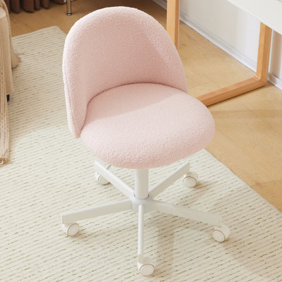 Petit fauteuil de bureau ergonomique en molleton Modern Teddy
