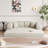 Sicilia 78.7" Corduroy Convertible Sofa Bed-2064221671