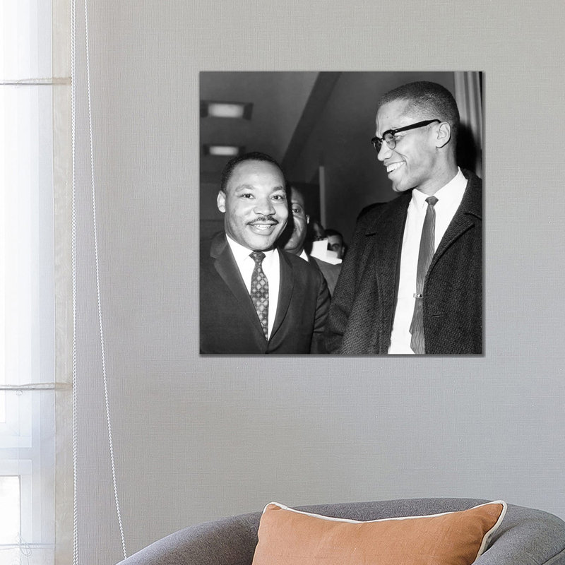 King And Malcolm X, 1964 - Print on Canvas, Wrapped Canvas, 66.04 cm H x 66.04 cm W x 1.91 cm D