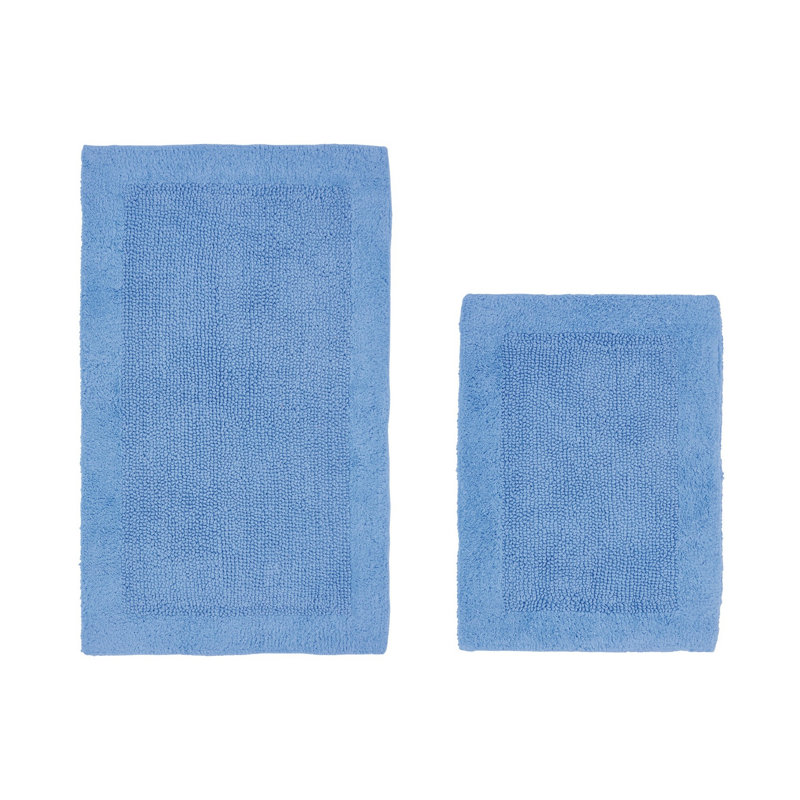Ensemble de tapis pour salle de bain 2 pièces Moriceau, 2 pièces (17 po x 24 po | 21 po x 34 po), Bleu très foncé