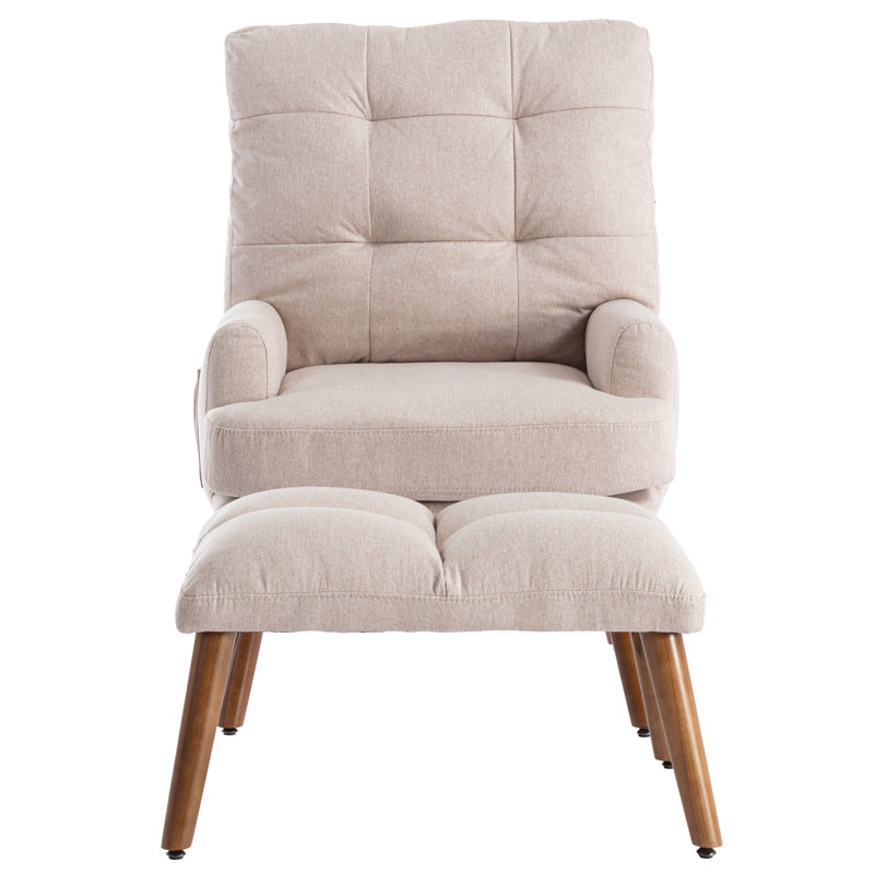 Bruceton Upholstered Chaise Lounge, White