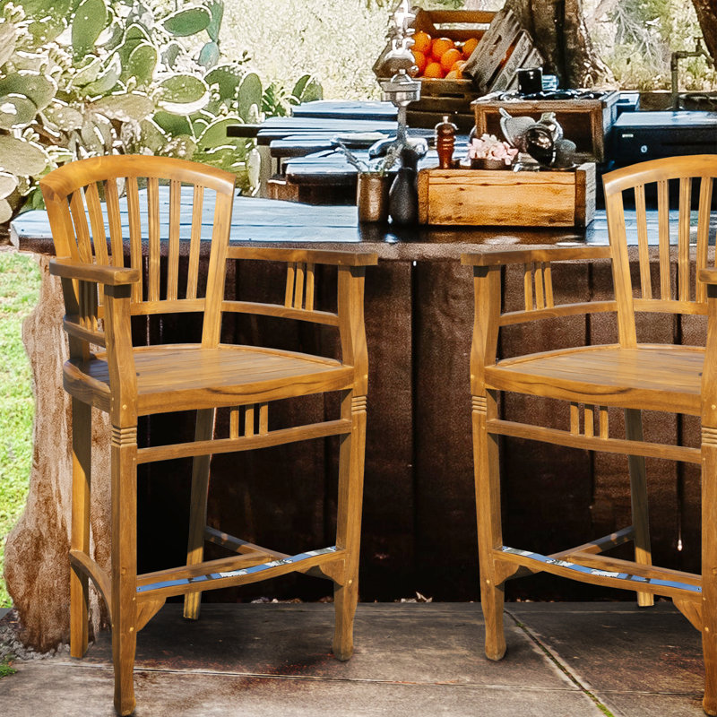 Outdoor Teak Bar Stool