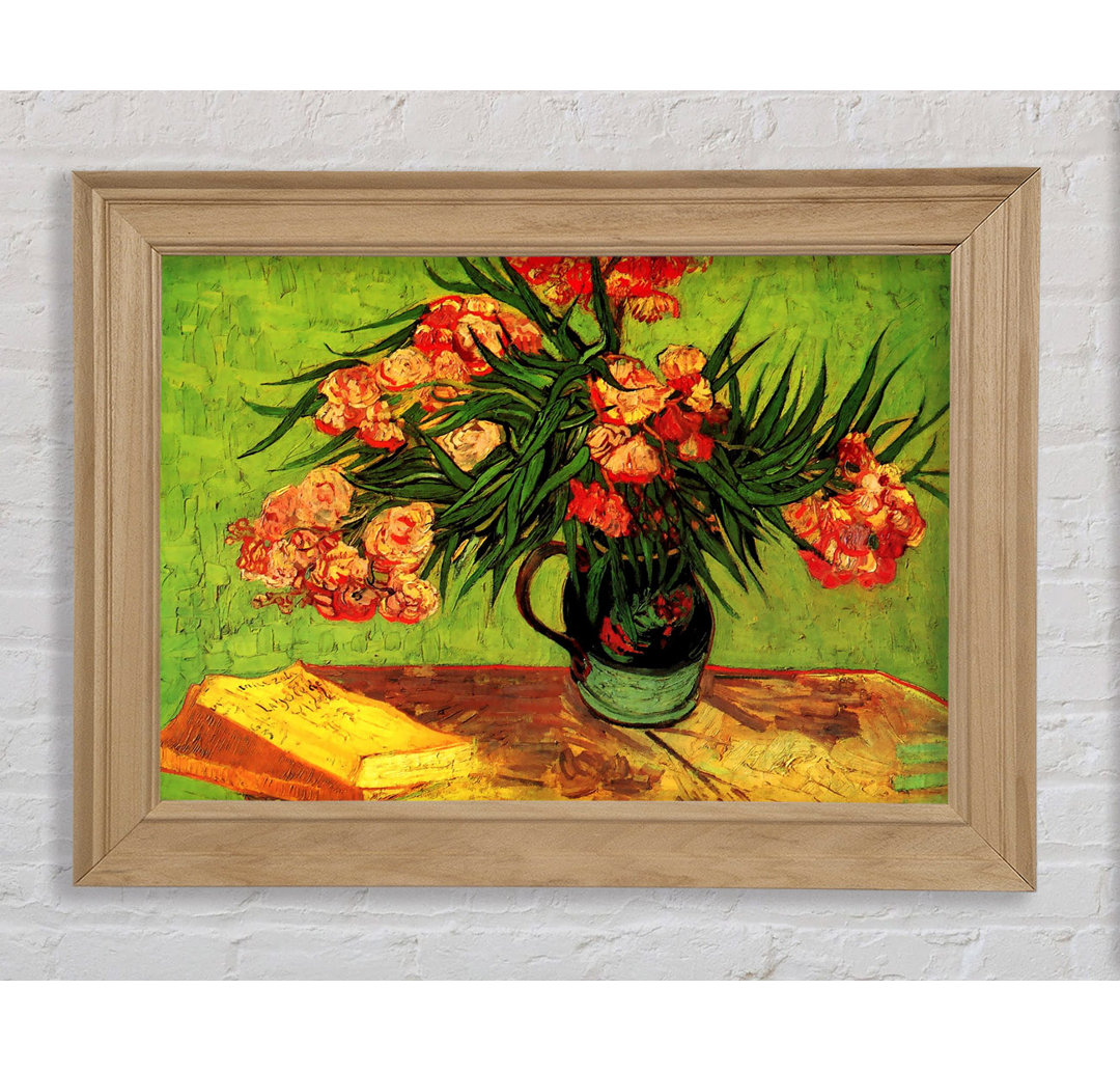 Van Gogh Stillleben Vase mit Oleander und Büchern - Einzelner Bilderrahmen Kunstdrucke