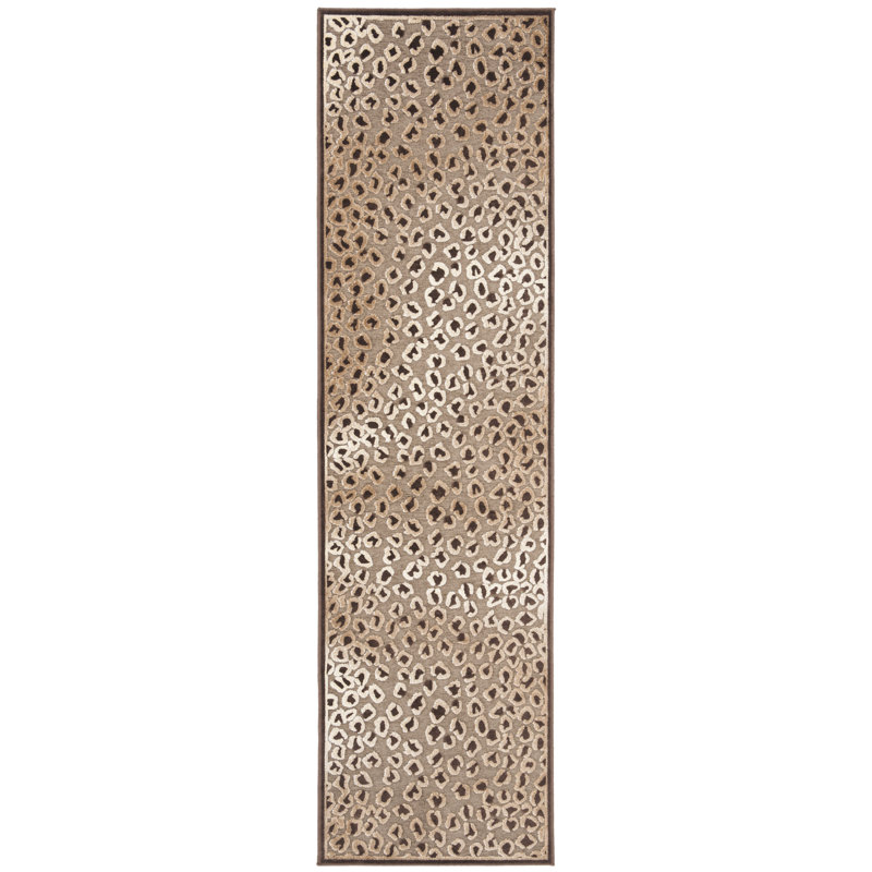 Avera Animal Print Chenille Hand Woven Area Rug, Rectangle 66 x 244 cm