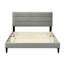 Queen Sized Channel Bed In A Box With , Gray Headboard Embrace Featuring And Design