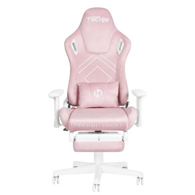 Velvet Gaming Chair - Pink