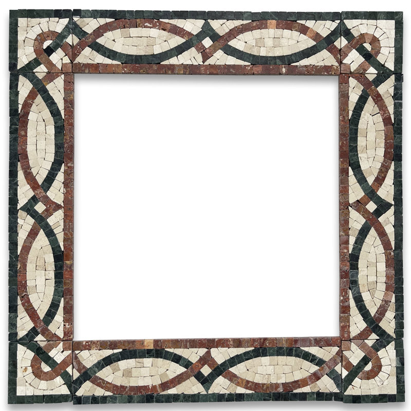 Carreau de mosaïque en marbre 2,8 po x 11,8 po Asterales