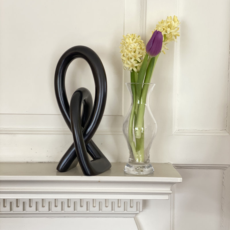 Sculpture Jeffords, H 10 po x l 2,5 po x P 2 po, Noir