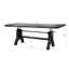 Solid Wood Top Metal Base Dining Table-88691727
