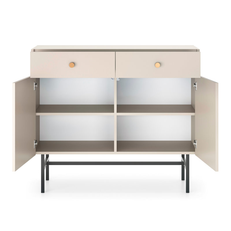 Divenos Two Door Sideboard With Drawers 104 cm Beige