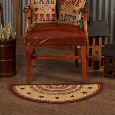 Tapis bourgogne / brun clair à motif géométrique Priddy
