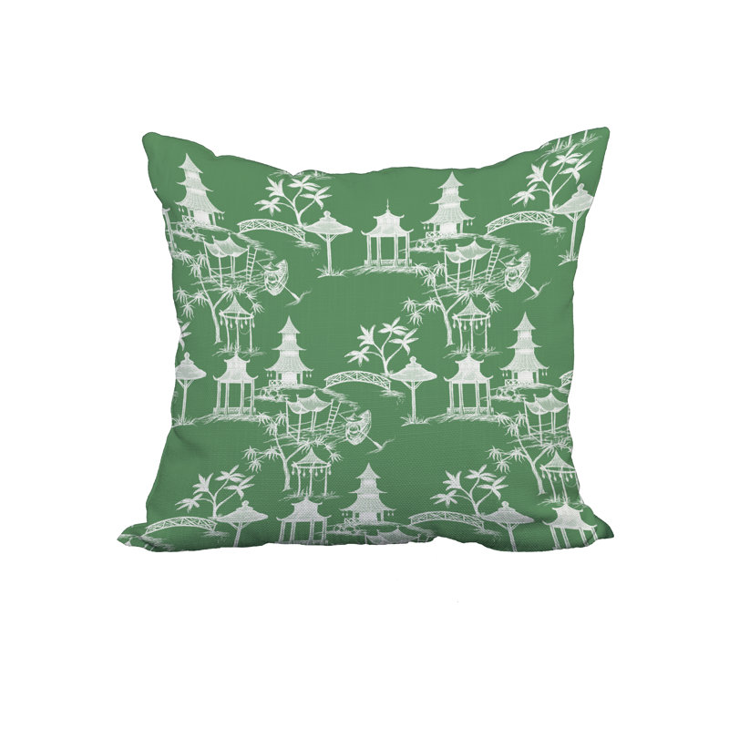 Coussin Osbaldo, 18 po x 18 po, Vert