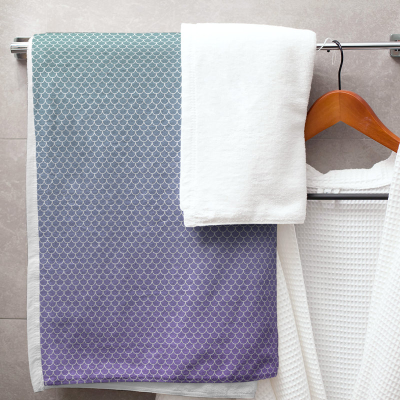 Serviette de bain katelyn elizabeth sirène balances, Vert / Mauve