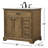 Hermes 36'' Single Bathroom Vanity with Carrara Marble Top-73360029