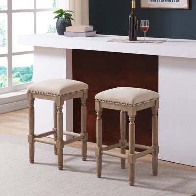 Liya 4-Piece Upholstered Counter Stool Set