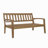 2-Piece Outdoor Gray Acacia Wood Conversation Set - Loveseat & Coffee Table With Beige Water-Resistant Cushions, 350Lbs Capacity For Patio, Deck & Backyard-1990946165