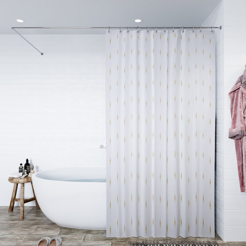 Gold Dotty Shower Curtain, 1800W x 1800H