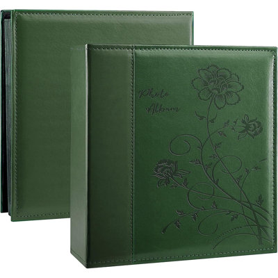 Extra Large Capacity Leather Cover Photo Albums Holds 600 Horizontal and Vertical 4x6 Photos