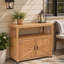 Armoire de rangement extérieure résistante aux intempéries, buffet à lattes, console polyvalente pour terrasse intérieure