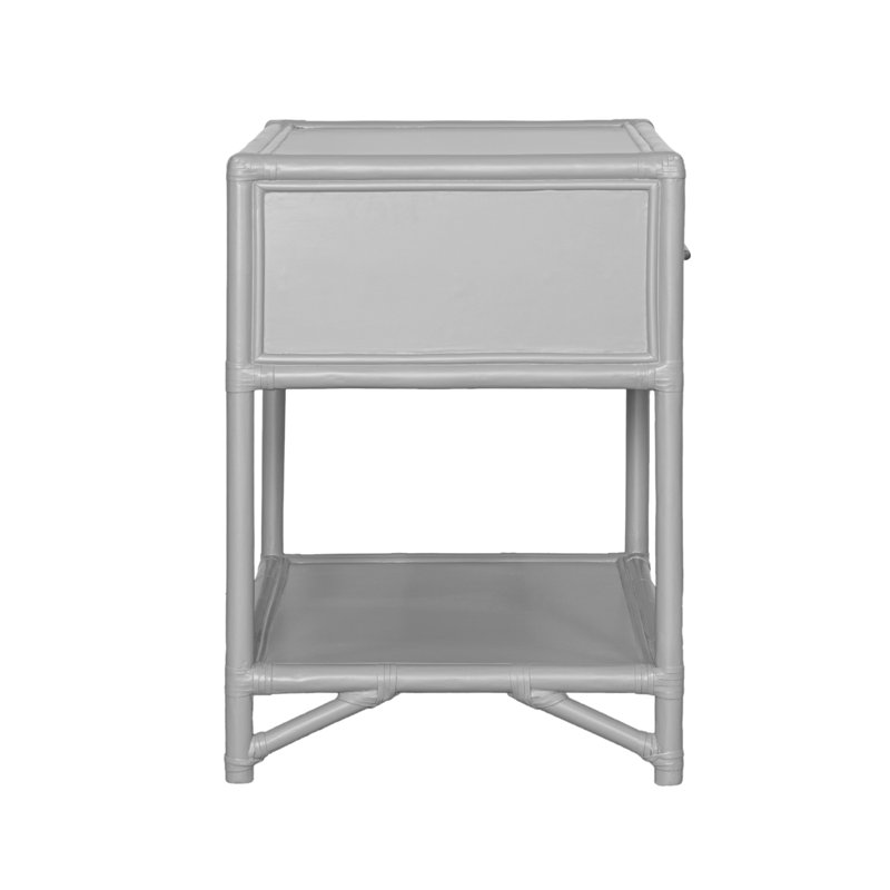 Juno One-Drawer Nightstand, Light Gray