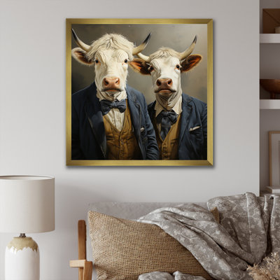 Portrait de Highlander écossais en costume - vache, art mural