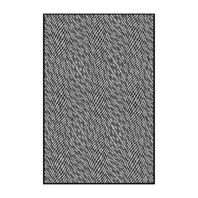 Tapis noir / blanc Padowski, Rectangle 8 pi x 12 pi