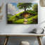 "Whimsical Hobbit Hill House", toile de fond de scène de jardin sur toile-703352584