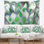 Tapisserie abstraite à motif blanc et vert avec tourbillons-28496939