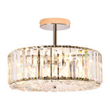 4-Light Crystal Semi Flush Mount Ceiling Light