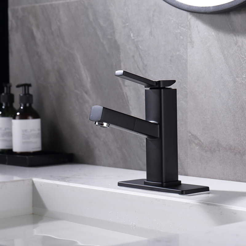 Single-Hole Single-handle Bathroom Faucet, Matte Black