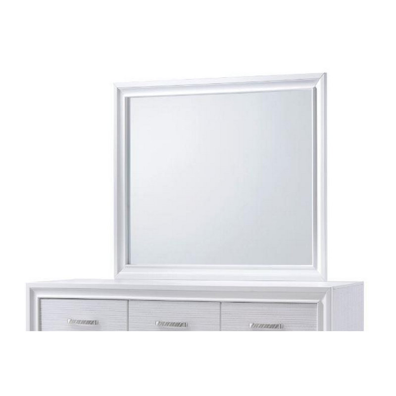 Miroir de commode Pentico, Blanc
