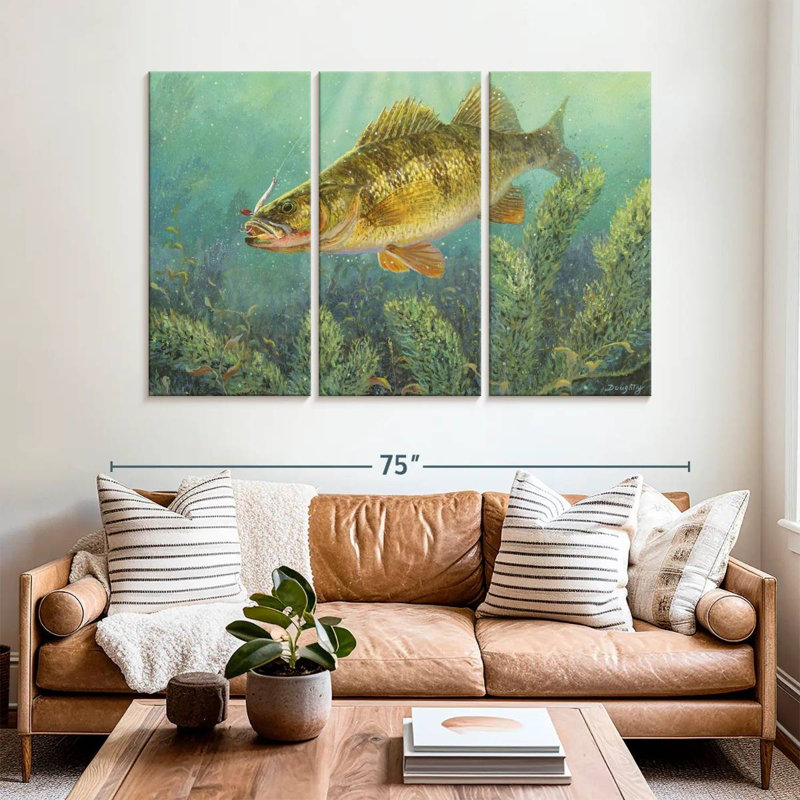 Brampt Perch Fish, 42" H x 65" W