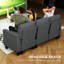 HOMCOM Corner Sofa Bed with Storage L-Shaped Sectional Couch Charcoal Grey-983189201