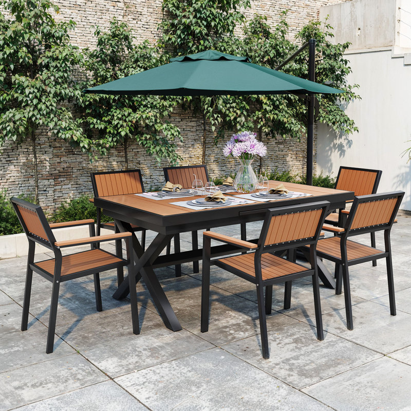 Ensemble de mobilier de patio, Noir