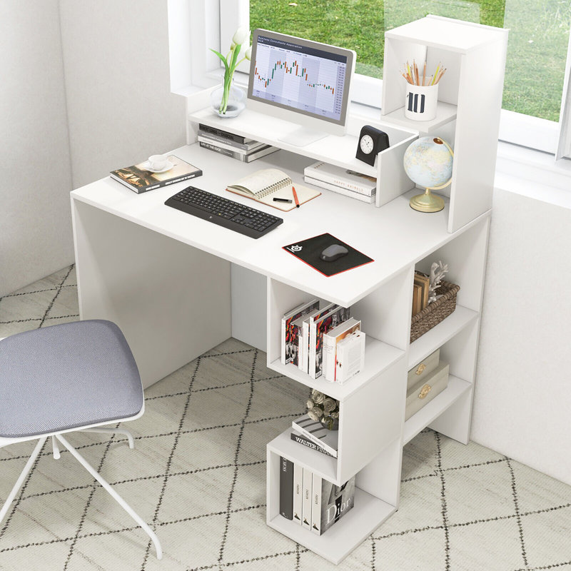 Bureau d'ordinateur l 48 po Matipaishe, Blanc