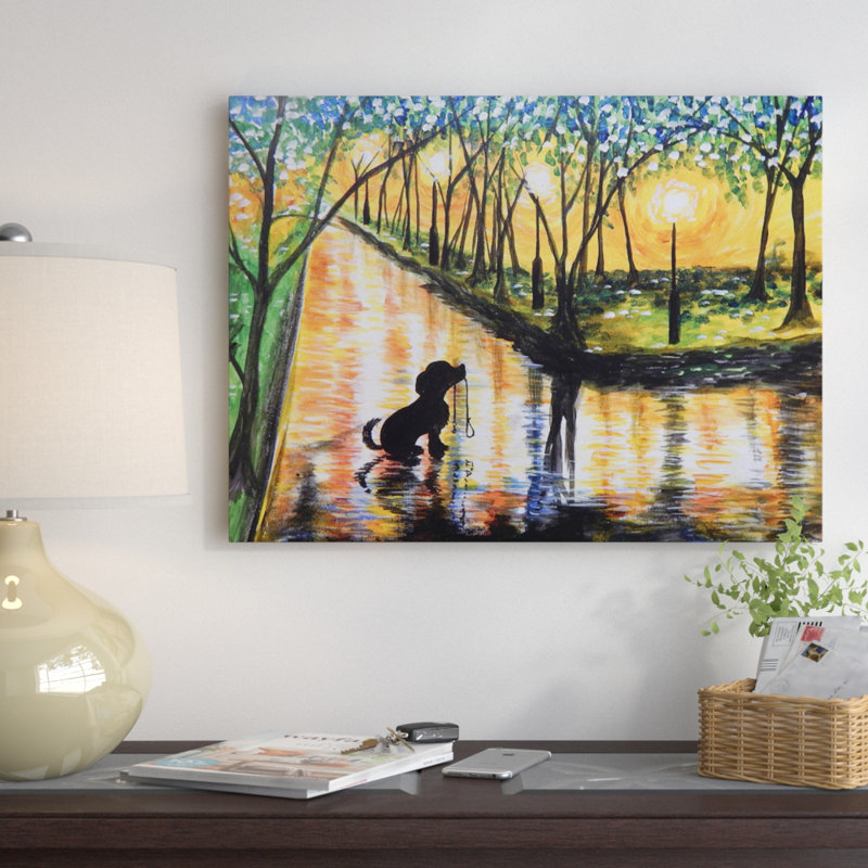 Parc pour chien - reproduction sur toile, H 12 po x l 16 po